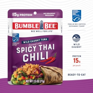 Bumble Bee Spicy Thai Chili Tuna - 15g Protein, Ready to Eat