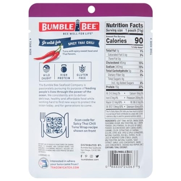 Bumble Bee Spicy Thai Chili Tuna - 15g Protein, Ready to Eat