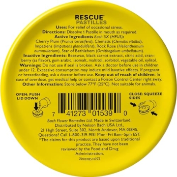 Bach RESCUE PASTILLES for Natural Stress Relief