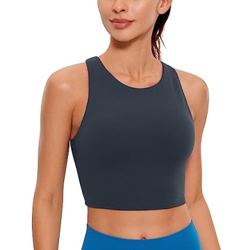 CRZ YOGA Butterluxe High Neck Sports Bra for Women
