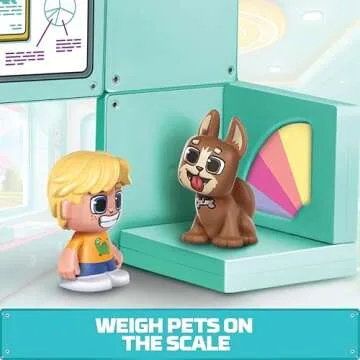 Tile Town Pet Vet Magnetic Tiles Construction Building Playset + Figures, Kids 3-6+, New Action Tiles for Action Play, Realistic Builds, Creative Toy, Great Gift for Boys & Girls