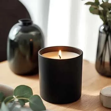 SUPMIND Glass Candle Jars For Making Candles, Empty Glass Jars in Bulk with Bamboo Lids