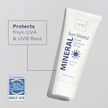Obagi Sun Shield Hypoallergenic Mineral Sunscreen – Broad Spectrum SPF 50 Protection from the Sun ...