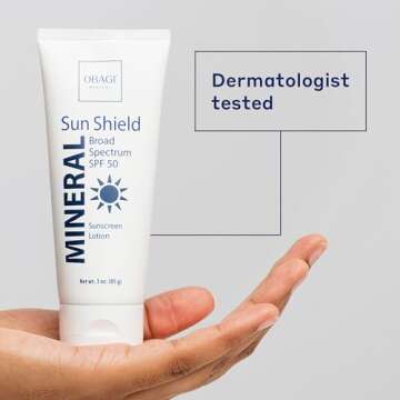 Obagi Sun Shield Hypoallergenic Mineral Sunscreen – Broad Spectrum SPF 50 Protection from the Sun – Sheer, Quick-Absorbing Formula – 3 oz