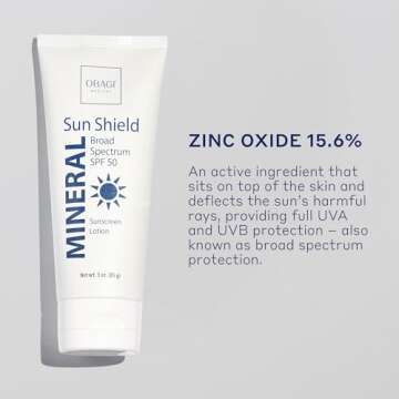 Obagi Sun Shield Hypoallergenic Mineral Sunscreen – Broad Spectrum SPF 50 Protection from the Sun – Sheer, Quick-Absorbing Formula – 3 oz