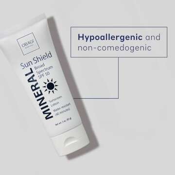 Obagi Sun Shield Hypoallergenic Mineral Sunscreen – Broad Spectrum SPF 50 Protection from the Sun – Sheer, Quick-Absorbing Formula – 3 oz