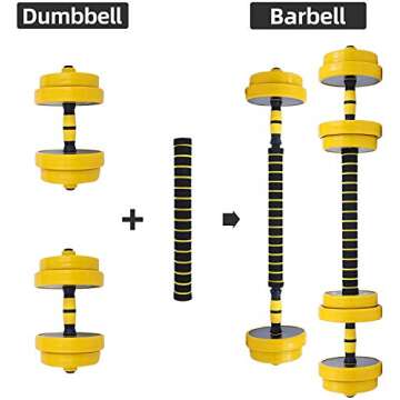 Bavnnro 2-in-1 Adjustable Dumbbell Barbell Set for Home Fitness