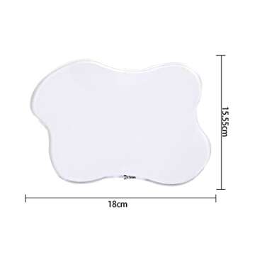 2pcs Acrylic Irregular Coasters, Clear Cloud Shape Cup Mats Transparent Irregular Shaped Coasters Coffee Cup Coaster Creative Mug Pad Ornaments for Desk Dining Table Kitchen Bar