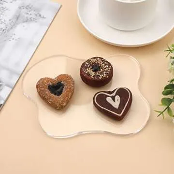 2pcs Acrylic Irregular Coasters, Clear Cloud Shape Cup Mats Transparent Irregular Shaped Coasters Coffee Cup Coaster Creative Mug Pad Ornaments for Desk Dining Table Kitchen Bar