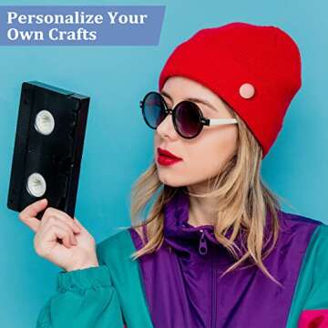 100 Sets Cover Buttons Kit with Tools for DIY Sewing