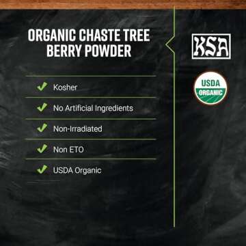 Frontier Bulk Chaste Tree Berries Whole, Organic, 16 Ounce