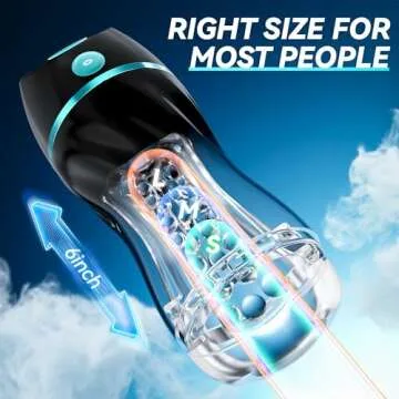 EINSEO Automatic Sucking Male Masturbators - Upgraded 7 Vibration & Suction Hands Free Pocket Pussy Male Stroker with 3D Realistic Textured, Blowjob Toy Mens Adult Male Sex Toys for Men Sex Machine
