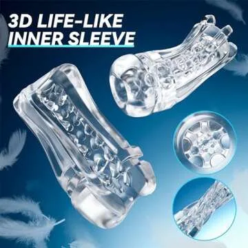 EINSEO Automatic Sucking Male Masturbators - Upgraded 7 Vibration & Suction Hands Free Pocket Pussy Male Stroker with 3D Realistic Textured, Blowjob Toy Mens Adult Male Sex Toys for Men Sex Machine