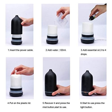 Wanlola 120ml Stylish Ceramic Essential Oil Diffuser