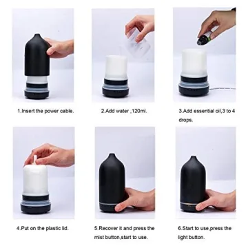 Wanlola 120ml Stylish Ceramic Essential Oil Diffuser