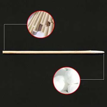 Whaline 400 Pieces Microblading Cotton Swab Tattoo Permanent Supplies Cotton Swabs Makeup Cosmetic Applicator Sticks, 2 Size