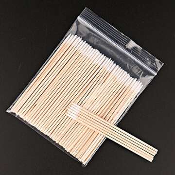 Whaline 400 Pieces Microblading Cotton Swab Tattoo Permanent Supplies Cotton Swabs Makeup Cosmetic Applicator Sticks, 2 Size