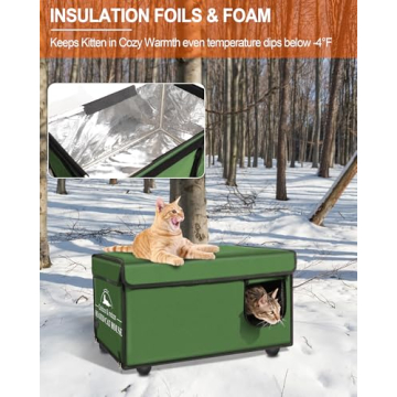 Heated Cat House for Outdoor Cats | Cozy & Weatherproof Shelter