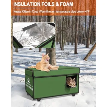 Heated Cat House for Outdoor Cats | Cozy & Weatherproof Shelter