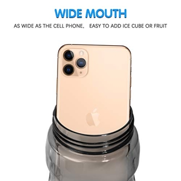 LEGEND SANDY 64 Oz Motivational Water Bottle with Straw