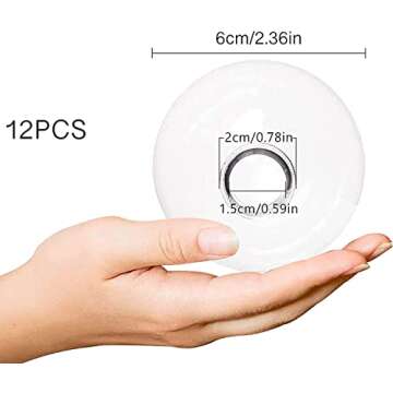 12 Pcs Clear Fillable Christmas Ornament Balls for DIY