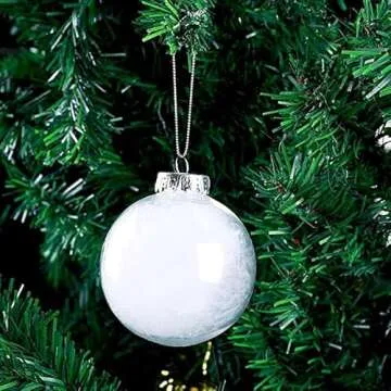 12 Pcs Clear Fillable Christmas Ornament Balls for DIY