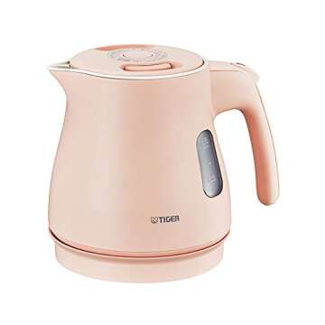 Stylish Tiger Electric Kettle Wakuko 0.8L Shell Pink