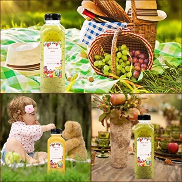 20pcs 16oz Clear Juice Bottles with Caps - Perfect for Juicing