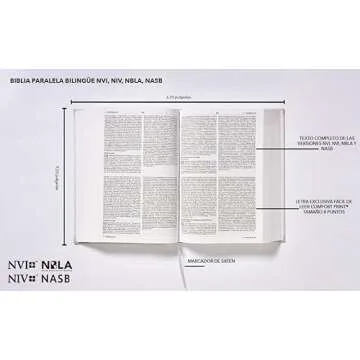 NIV/NVI/NASB/NBLA, Bilingual Parallel Bible, Hardcover, Comfort Print / NIV/NVI/NASB/NBLA Biblia Paralela Bilingüe, Tapa dura, Comfort Print (Spanish Edition)