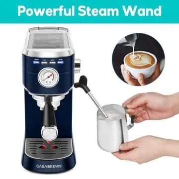 CASABREWS 20 Bar Espresso Maker with Milk Frother Steam Wand