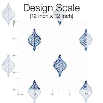 RoomMates RMK12247PLW Watercolor Foulard Peel and Stick Wallpaper, Blue, White