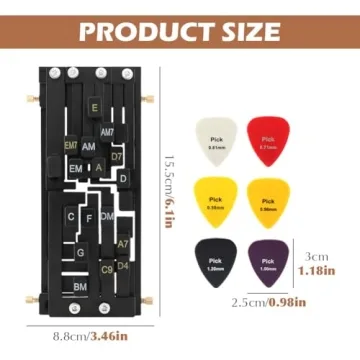 Guitar Chord Presser with Auto-Switch, Dual-Chord Practice Tool for Acoustic Guitar