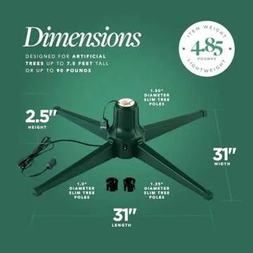 Home Heritage Rotating Metal Stand for Artificial Christmas Trees