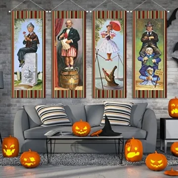 Spooky Haunted Mansion Halloween Decoration Set of 4