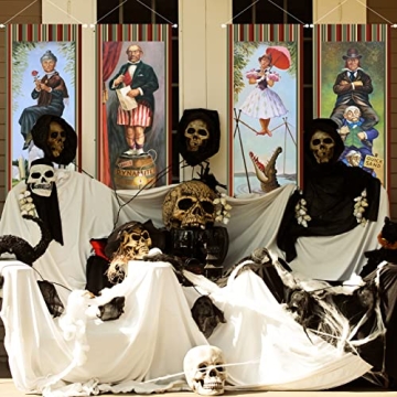 Spooky Haunted Mansion Halloween Decoration Set of 4