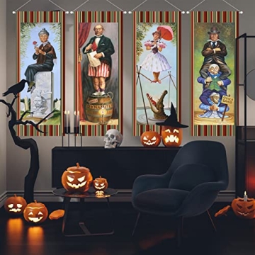 Spooky Haunted Mansion Halloween Decoration Set of 4