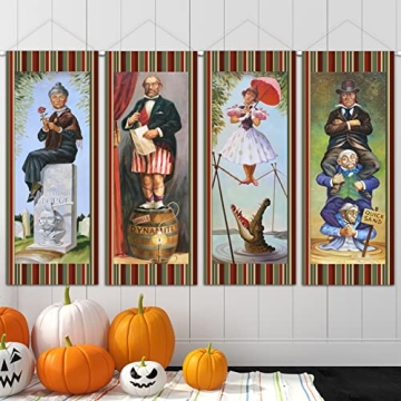 Spooky Haunted Mansion Halloween Decoration Set of 4
