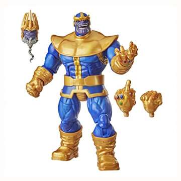 Marvel Hasbro Legends Series 6-inch Collectible Action Figure Thanos Toy, Premium Design and 3 Accessories , Blue