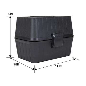 Koolatron 12V Heating Lunch Box Stove, 1.6 Qt (1.5 L), Black, 6 ft (1.8m) Power Cord, Heats to 300F (149C), Built-In Cord Storage, Classic Construction Worker Lunchbox, for Car, SUV, Pickup Truck