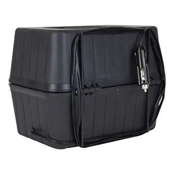 Koolatron 12V Heating Lunch Box Stove, 1.6 Qt (1.5 L), Black, 6 ft (1.8m) Power Cord, Heats to 300F (149C), Built-In Cord Storage, Classic Construction Worker Lunchbox, for Car, SUV, Pickup Truck