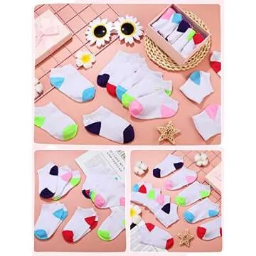 Foaincore 100 Pairs Kids Low Cut Ankle Socks