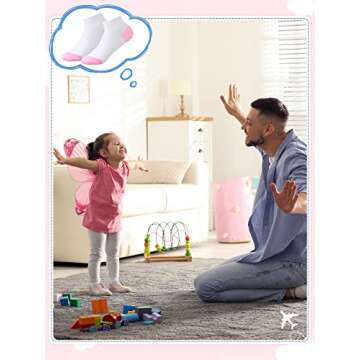 Foaincore 100 Pairs Kids Socks Bulk, Baby and Toddler Ankle and Low Cut Socks Half Cushion No Show Socks for Boys and Girls (White/Multicolor)