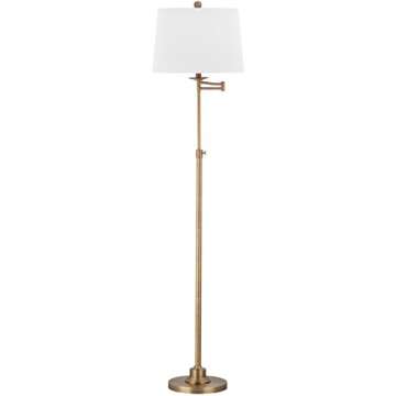 SAFAVIEH Lighting Collection Nadia Traditional Farmhouse Swivel Swing Arm Gold 64-inch Adjustable He...