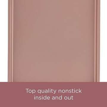 Farberware Nonstick Bakeware, Nonstick Cookie Sheet / Baking Sheet - 10 Inch x 15 Inch, Rose Gold Red