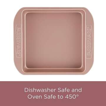 Farberware Nonstick Bakeware, Nonstick Cookie Sheet / Baking Sheet - 10 Inch x 15 Inch, Rose Gold Red