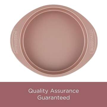 Farberware Nonstick Bakeware, Nonstick Cookie Sheet / Baking Sheet - 10 Inch x 15 Inch, Rose Gold Red