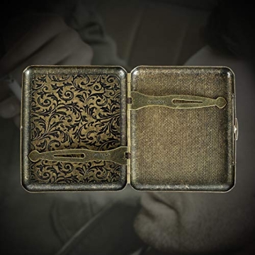 YHOUSE Vintage Metal Cigarette Case Stylish and Durable