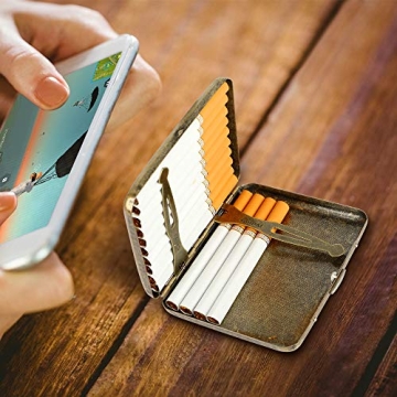 YHOUSE Vintage Metal Cigarette Case Stylish and Durable