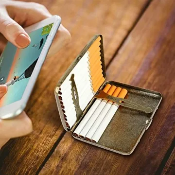 YHOUSE Vintage Metal Cigarette Case Stylish and Durable