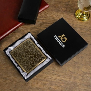 YHOUSE Vintage Metal Cigarette Case Stylish and Durable